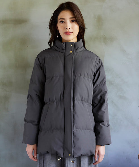 【安田美沙子さん着用 / 4way】ストレッチタフタショートダウン