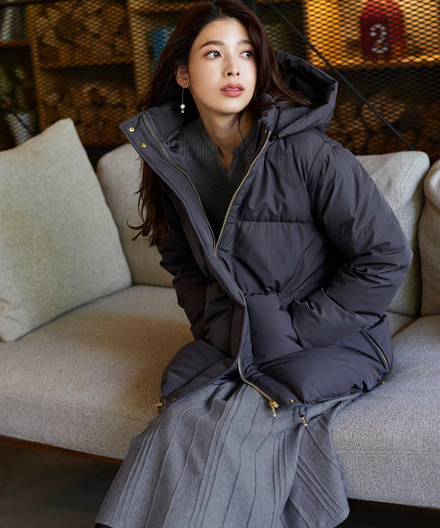 【安田美沙子さん着用 / 4way】ストレッチタフタショートダウン