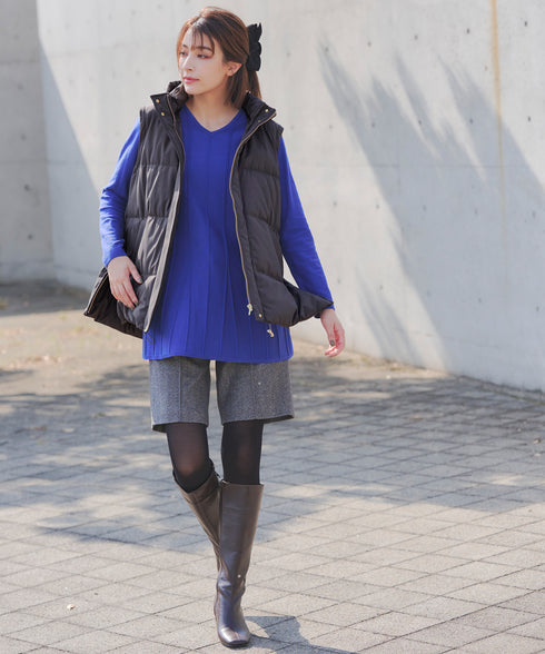 【安田美沙子さん着用 / 4way】ストレッチタフタショートダウン