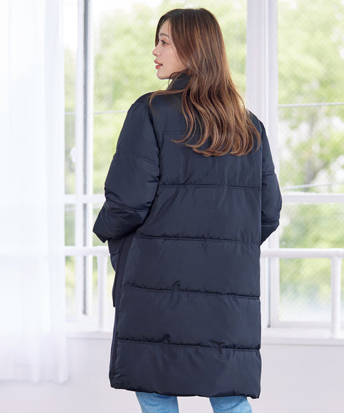 ファイバーダウン×ダンボール異素材ロングコート