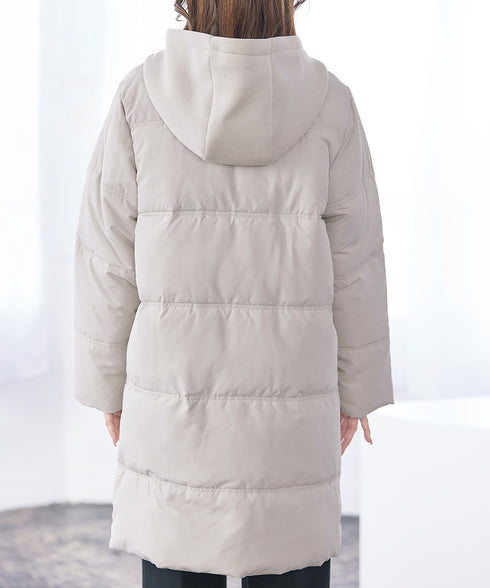 ファイバーダウン×ダンボール異素材ロングコート