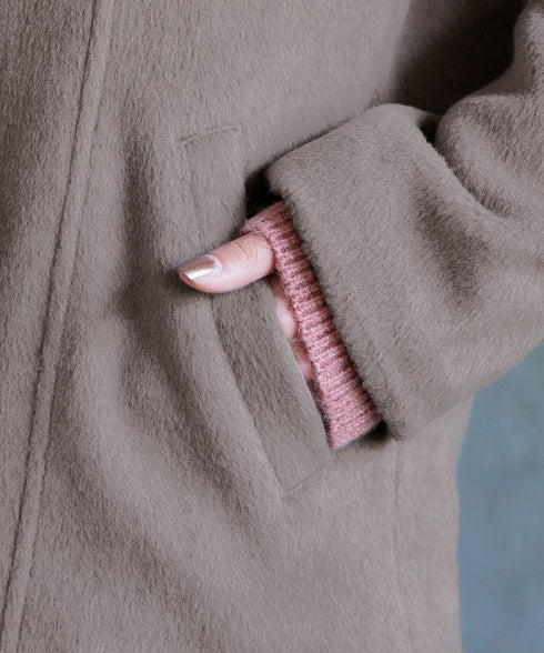 【クリアランスセール】モッサ風フード付きショートコート