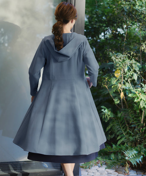 【アウトレット】フーデッドフレアコート