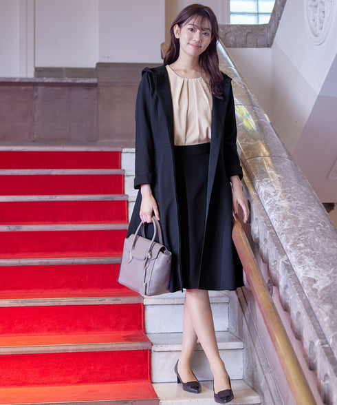 【アウトレット】フーデッドフレアコート