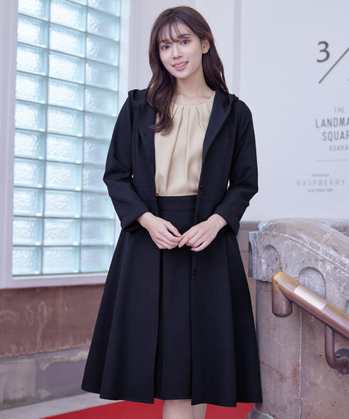 【アウトレット】フーデッドフレアコート