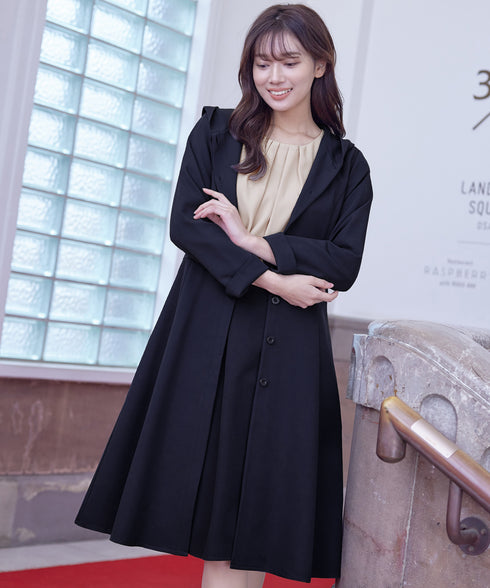 【アウトレット】フーデッドフレアコート