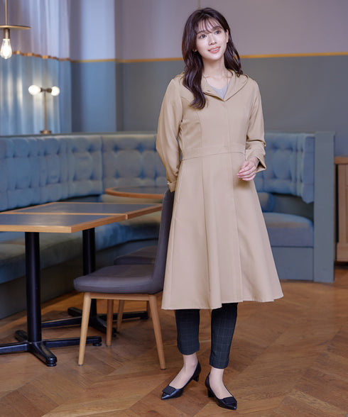 【アウトレット】フーデッドフレアコート