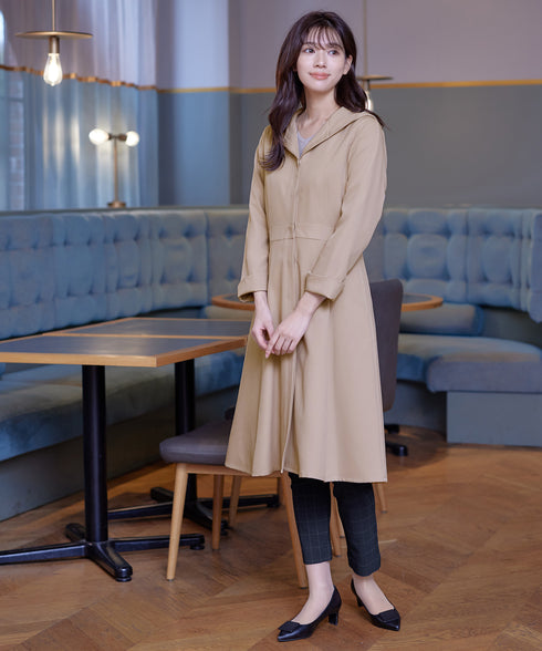 【アウトレット】フーデッドフレアコート