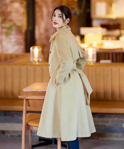 【アウトレット】フェイクウールステンカラーコート