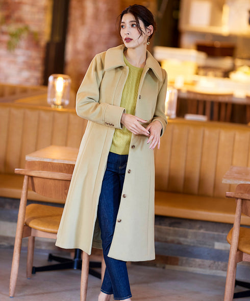 【アウトレット】フェイクウールステンカラーコート