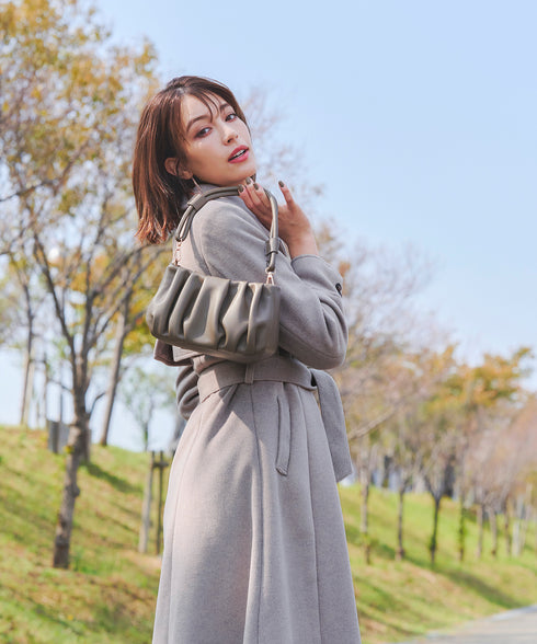 【アウトレット】フェイクウールステンカラーコート