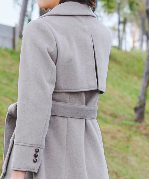 【アウトレット】フェイクウールステンカラーコート