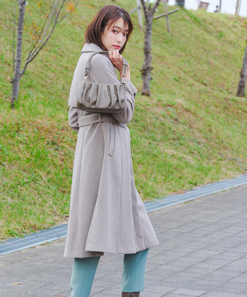 【アウトレット】フェイクウールステンカラーコート