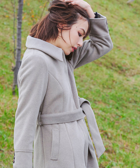 【アウトレット】フェイクウールステンカラーコート