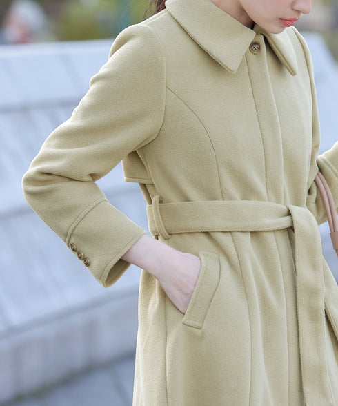 【アウトレット】フェイクウールステンカラーコート