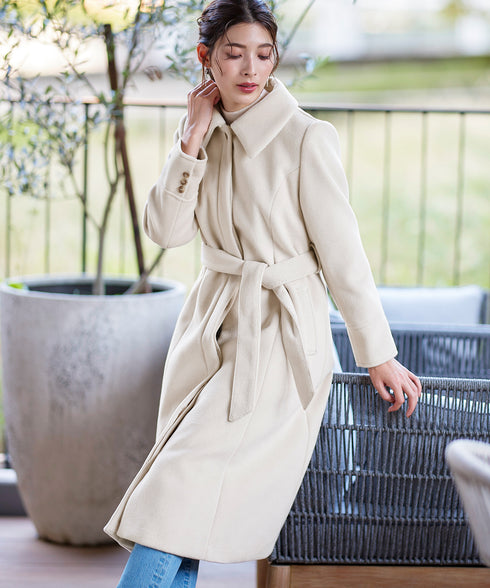 【アウトレット】フェイクウールステンカラーコート