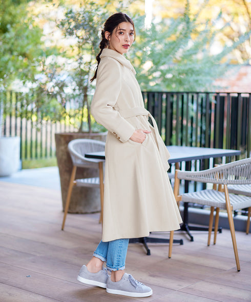 【アウトレット】フェイクウールステンカラーコート