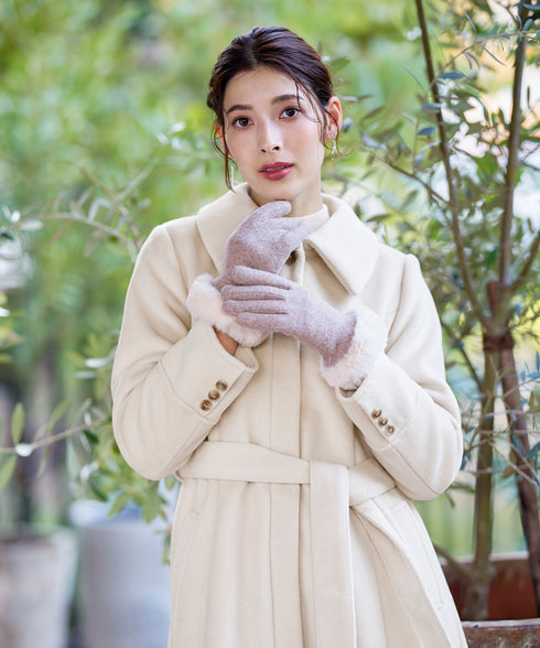 【アウトレット】フェイクウールステンカラーコート