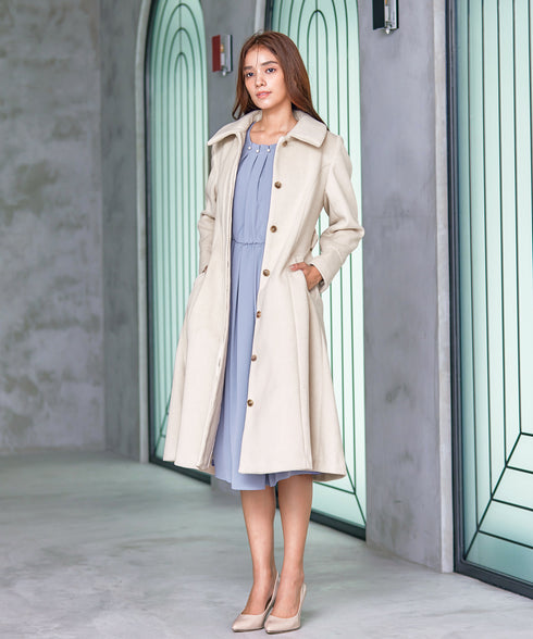 【アウトレット】フェイクウールステンカラーコート