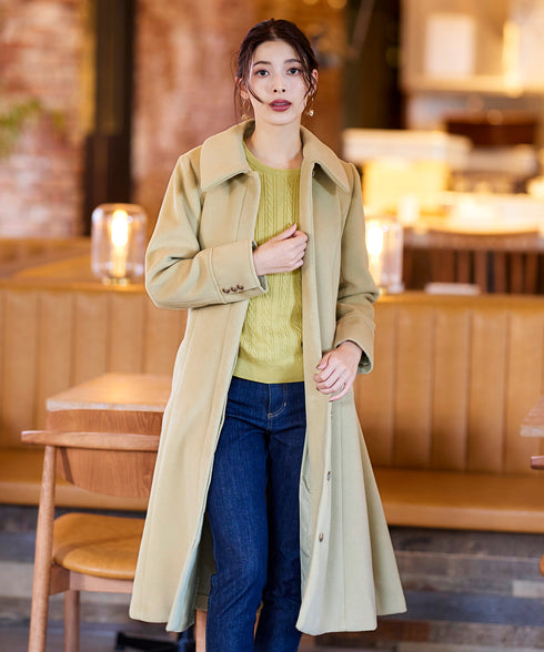 【アウトレット】フェイクウールステンカラーコート