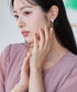 【金属アレルギー対応】グリッターパールピアス・イヤリング