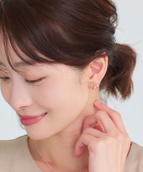 【金属アレルギー対応 / ピアス&イヤリング】 トゥワインピアス&イヤリング
