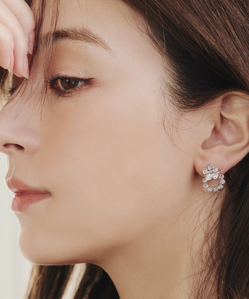 【金属アレルギー対応】 【選べる2TYPE】フラワーピアス