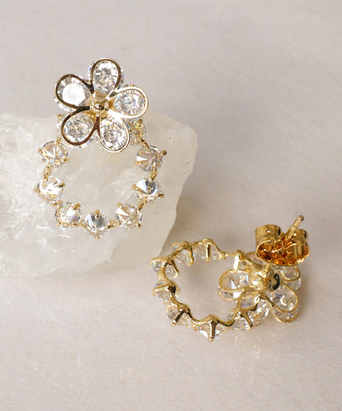 【金属アレルギー対応】 【選べる2TYPE】フラワーピアス