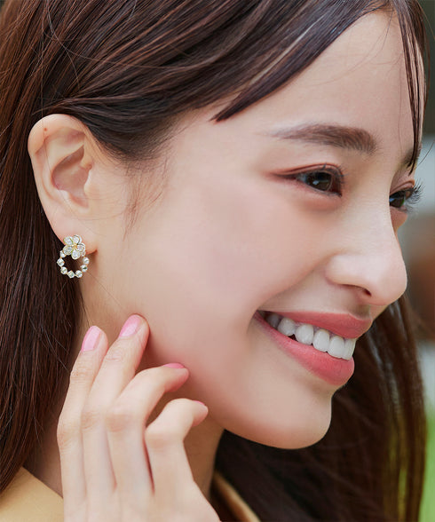 【金属アレルギー対応】 【選べる2TYPE】フラワーピアス