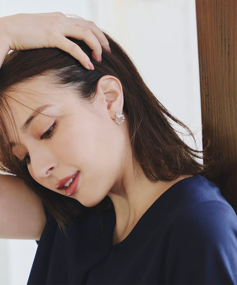 【金属アレルギー対応】 【選べる2TYPE】フラワーピアス