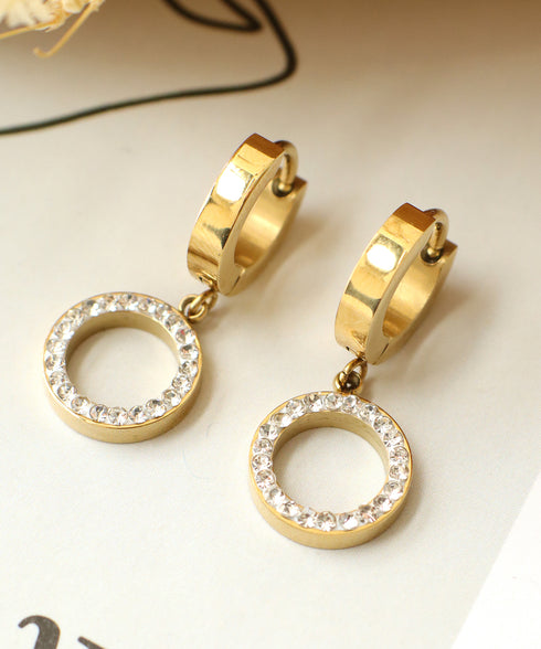 【金属アレルギー対応】 ハングサークルピアス