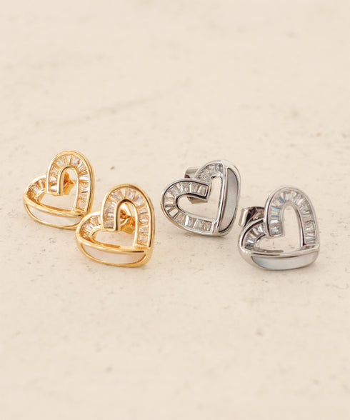 【金属アレルギー対応】ハートモチーフピアス