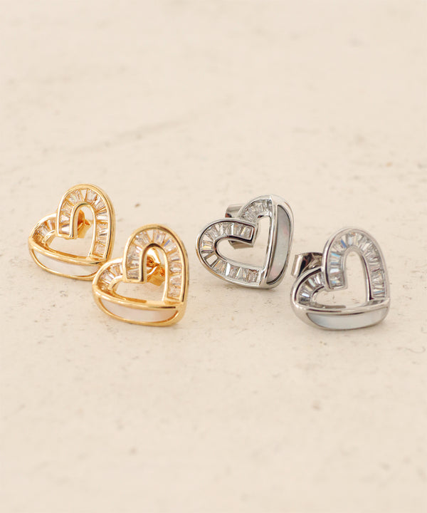 【金属アレルギー対応】ハートモチーフピアス