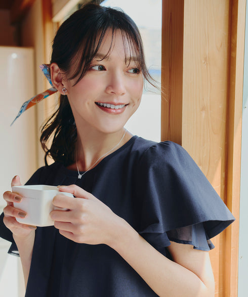 サークルストーンイヤリング