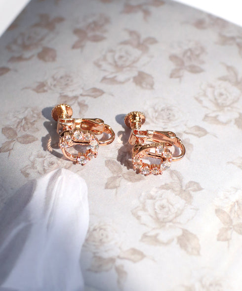 サークルストーンイヤリング