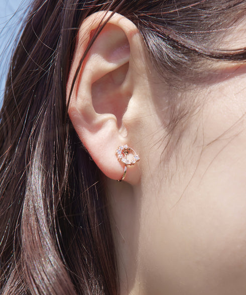 サークルストーンイヤリング