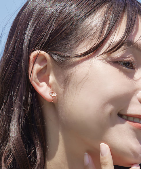 サークルストーンイヤリング