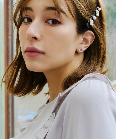 サークルストーンイヤリング