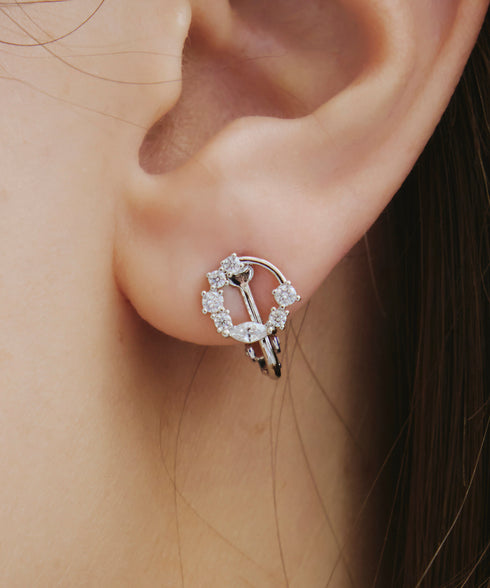 サークルストーンイヤリング