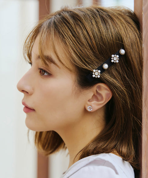 サークルストーンイヤリング