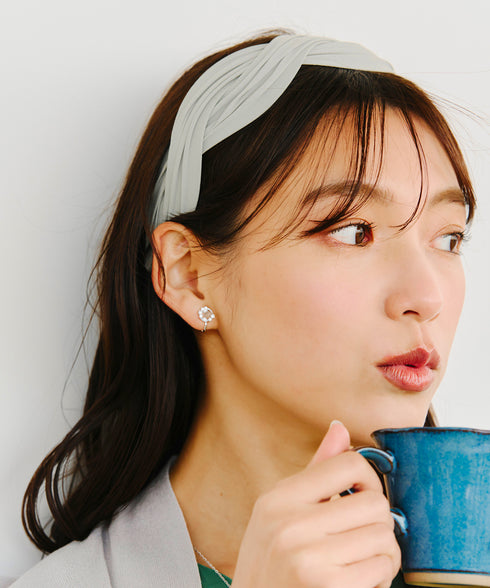 サークルストーンイヤリング