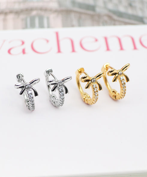 【安田美沙子さん着用 / 金属アレルギー対応】リボンフープピアス