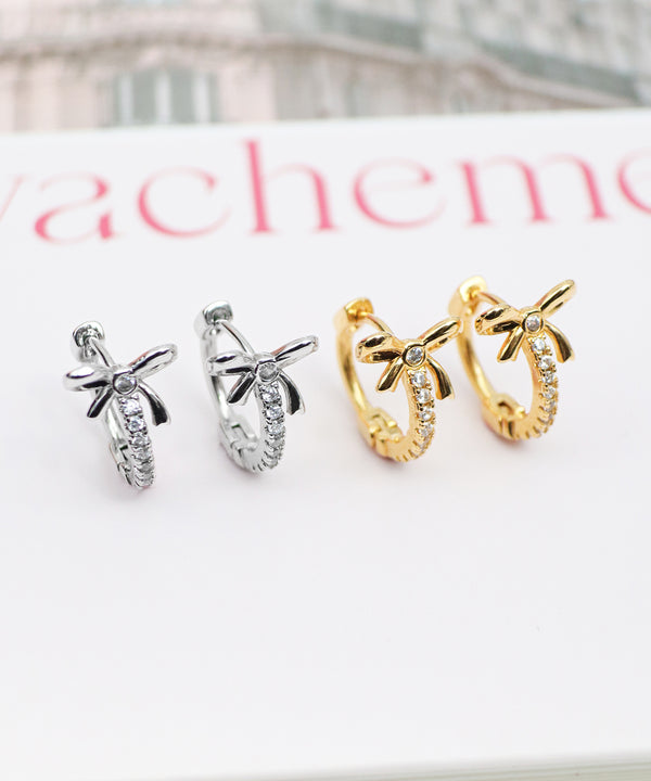 【安田美沙子さん着用 / 金属アレルギー対応】リボンフープピアス