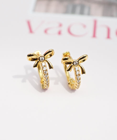 【安田美沙子さん着用 / 金属アレルギー対応】リボンフープピアス