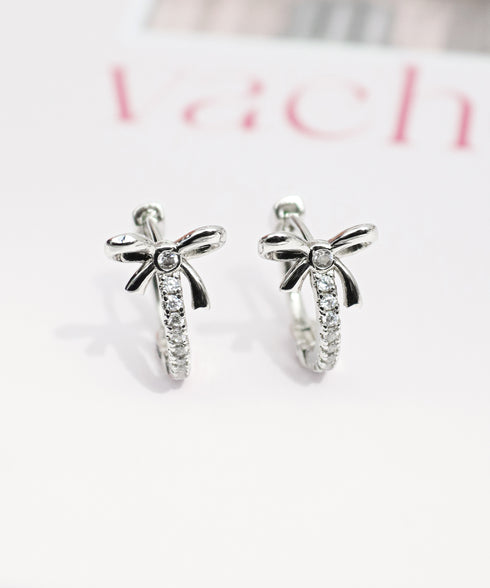 【安田美沙子さん着用 / 金属アレルギー対応】リボンフープピアス