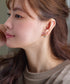 【金属アレルギー対応】ラウンドプットストーンピアス