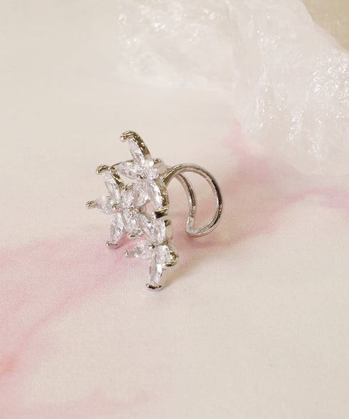 3片花イヤーカフ