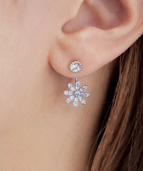 【金属アレルギー対応】フラワーキャッチピアス