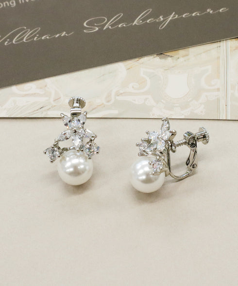 【金属アレルギー対応】ブルースターパールピアス・イヤリング