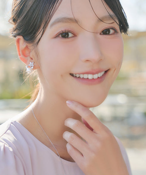 【金属アレルギー対応】ブルースターパールピアス・イヤリング